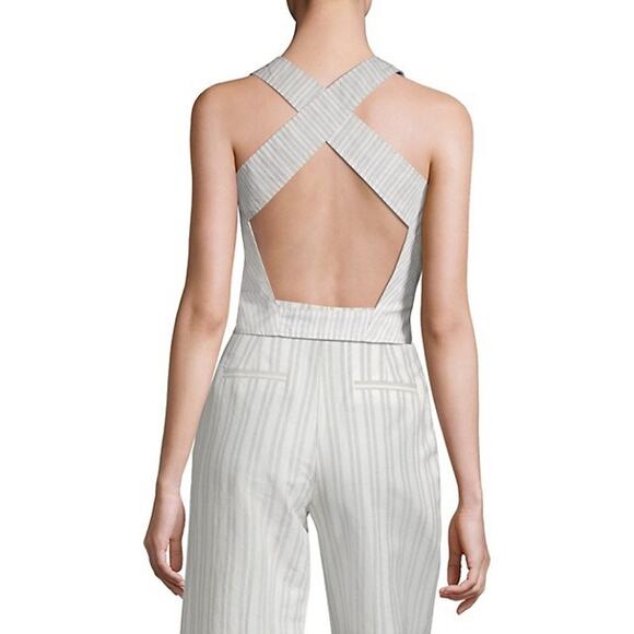 NEW Rebecca Taylor Sleeveless Striped Corset Top - Picture 9 of 9